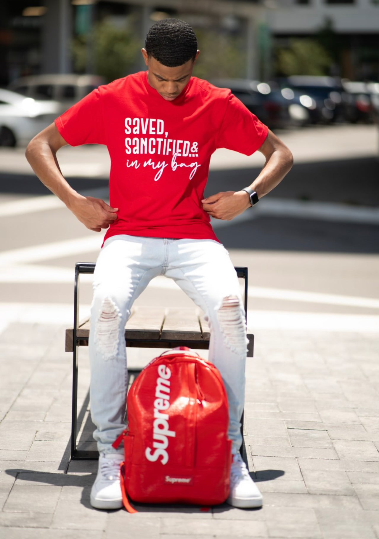 In My Bag (Red & White ) – Chosen Vessels Apparel